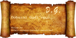 Dobszai Gyöngyi névjegykártya