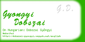 gyongyi dobszai business card